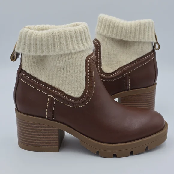 NWOT Nine West Popit Casual Booties, Dark Natural, Women's Size 5 - Picture 11 of 16